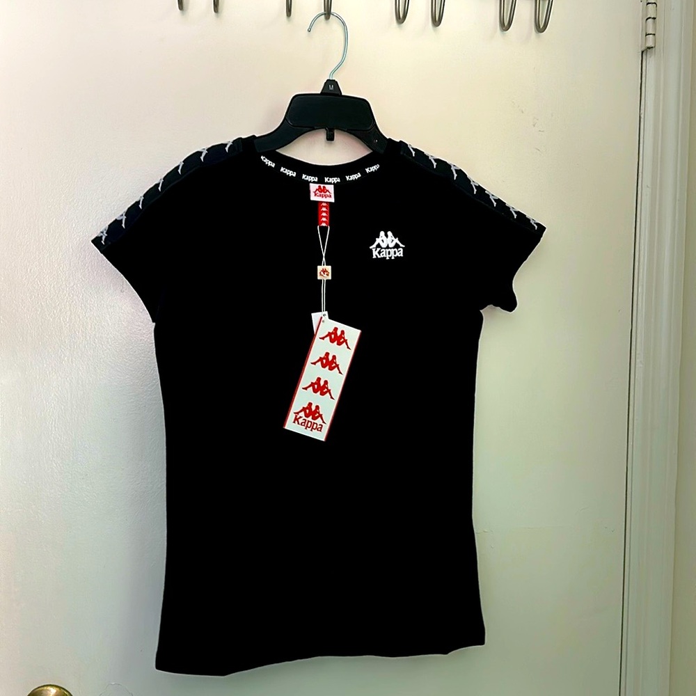 Kappa tshirt, black, size small
